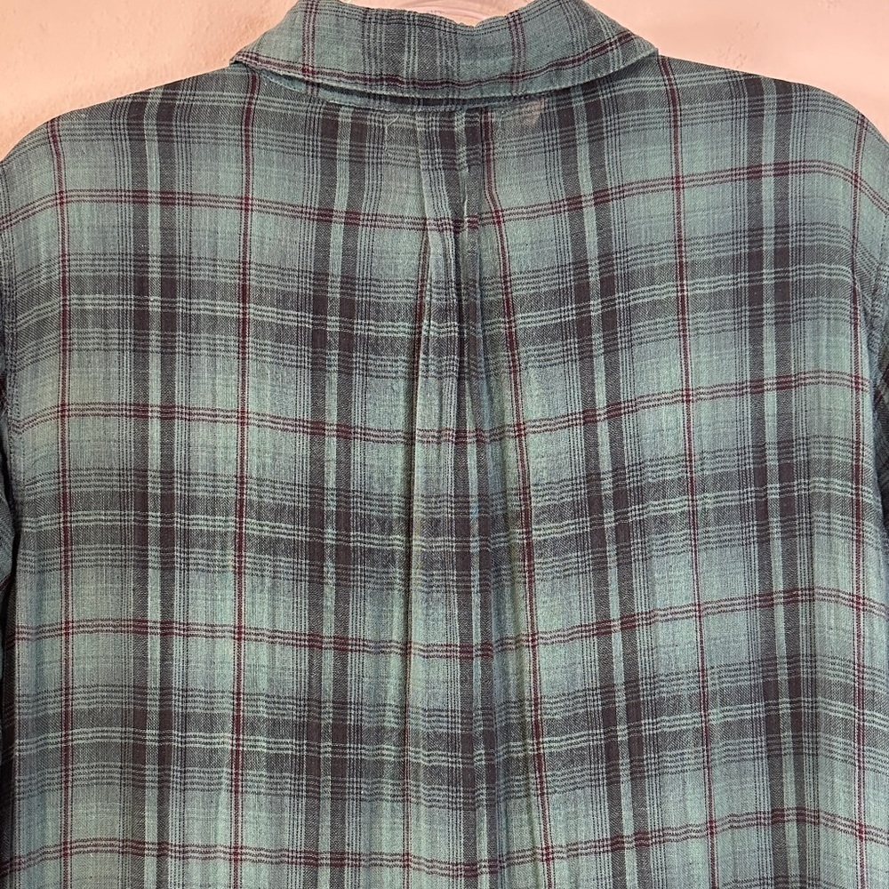 NATURAL LIFE Brooke Maxi Shirt Dress Teal Ombre S - Picture 8 of 9